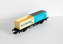 LIMA - WAGON MARCHANDISE - ECH: HO - HAPAG / LLOYD & CAST -  DEUTSCHER CONTAINER / TRAIN CHEMIN DE FER     (2304.78) - Wagons Marchandises