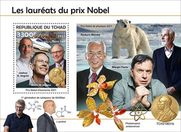 Tchad 2021, Nobel Prize Winners, Train, Orchids, Polar Bear, 4val In BF - Arctic Tierwelt