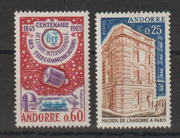 Andorre Français Année Complète 1965 Du 173 Au 174, 2 Val. * Charnière MH - Full Years