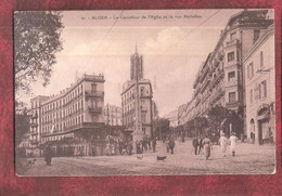 ALGER - CARREFOUR DE L'AGHA ET LA RUE RICHELIEU UNUSUAL - RARE - UNUSED - Alger