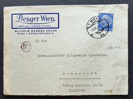 Deutsches Reich 1941, Zensur Bedarfsbrief WIEN Gelaufen Kronstadt Rumänien - Covers & Documents