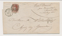 Complete Folded Letter Brussel Belgium - Den Driesch / Voerendaal / Heerlen The Netherlands 1859 - 1849-1865 Médaillons (Autres)