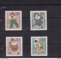 Deutschland Berlin 373/376 , Yv 335-338 Wohlfahrt 1970, Marionetten Der Puppentheatersammlung München MNH** - Puppets