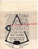 63- CLERMONT FERRAND- TRES RARE PROJET ETUDE DESSINEE PUBLICITE ECONOMATS DU CENTRE -  CACAO - Werbung