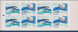 Carnet Canada Vie Marine 8 Timbres Gommés Neufs à 57, 2 Visuels Différents Marsouin Commun Et Loutre De Mer - Full Booklets