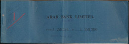 °°° ASSEGNO ARAB BANK LIMITED BENGHAZI 1955 °°° - Cheques & Traveler's Cheques