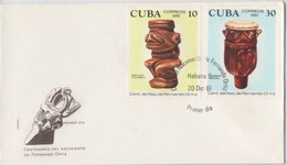 CUBA 1981 Fernando Ortiz Set In  2 FDC  @D2336 - Cartas