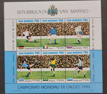 SO) 1990, SAN MARINO, SOCCER WORLD CUP, SPORTS - Sonstige & Ohne Zuordnung