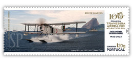 Portugal 2022 Primeira Travessia Aérea Do Atlântico Sul Fairey IIID F 401 Gago Coutinho Aviation Rio Janeiro Brasil - Unused Stamps