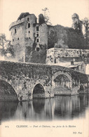 44 - CLISSON - Pont Et Château, Vue Prise De La Rivière - Clisson