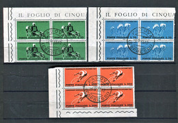 REPUBBLICA 1961 UNITA' D'ITALIA SERIE CPL. QUARTINA USATA - 1961-70: Used