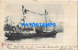 185258 SHIP L'ELAN WITH THEIR RUSSIAN MM AND FELIX FAURE POSTAL POSTCARD - Zonder Classificatie