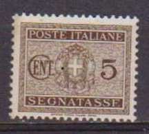 REGNO D'ITALIA 1934 SEGNATASSE STEMMA CON FASCI SASS. 34 MLH VF - Segnatasse