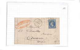 89 - YONNE - AVALLON (83)-  Lettre De Collin Fils Ainé , Banquier A Avallon - ( Voir Scan  ) TB - - 1849-1876: Periodo Clásico