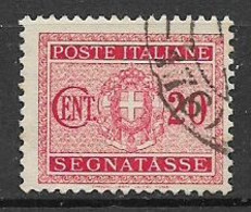 REGNO D'ITALIA 1934 SEGNATASSE STEMMA CON FASCI SASS. 36 USATO VF - Segnatasse