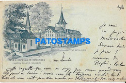 185293 SWITZERLAND KANTON TELL'S KAPELLE IN IMMENSEE CIRCULATED TO SPAIN POSTAL POSTCARD - St. Anton