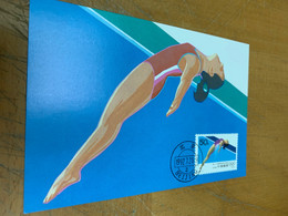 China Stamp M Card Sport Diving - Neufs