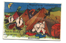22- 4 - 927 Rare Lot De Cartes A Systeme  42 Mont Pilat MAGNIFIQUE RANDONNEE SOUS LA TENTE VOUS VERREZ - Cartoline Con Meccanismi