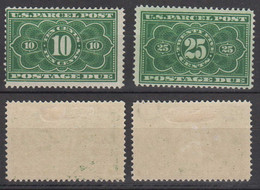 USA PARCEL POSTAGE DUE Mi# 4-5 * Mint 10c + 25c 1912 - Unused Stamps