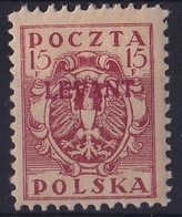 POLEN Levant 1919 15 F Carmine With Overprint LEVANT Michel 4 MH - Levant (Turchia)