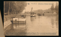 PONT BRULE  VERTREK PLAATS EN STANDBEELD TRESIGNIES        2 SCANS - Vilvoorde