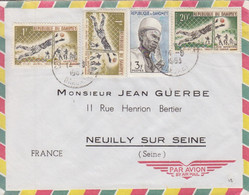 Lettre Par Avion Obl Cotonou Dahomey Le 14/8/63 Sur N° 180, 193, 197 (Football) Pour Neuilly Sur Seine - Brieven En Documenten