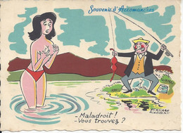 CPSM  Souvenir D’Arromanches  Illustrateur Bernard Aloebert  Humour Maladroit   Vous Trouvez - Autres Illustrateurs