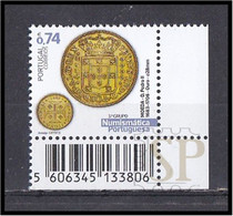 Portugal 2022 Numismática Portuguesa  3.º Grupo D. Pedro II Coin Coins Monnaie Corner Sheet Moeda - Unused Stamps