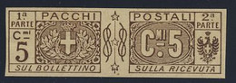 1914/22 - 5 C. Bruno - Prova Di Stampa Su Carta Sottile - Non Comune (vedi Descrizione) - Postpaketten