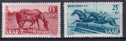 SAAR / SARRE - 1949 - YVERT N° 253/254 ** MNH - COTE = 50 EUR. - CHEVAUX - Ungebraucht