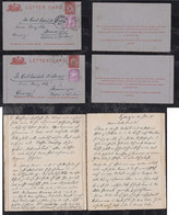 New South Wales Australia 1892 2 Uprated Stationery Lettercard SYDNEY X MEMMINGEN Bavaria Germany - Brieven En Documenten