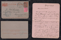 New South Wales Australia 1899 Uprated Stationery Lettercard SYDNEY X MEMMINGEN Bavaria Germany - Covers & Documents