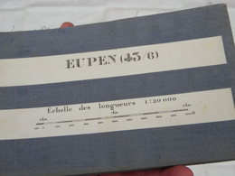 EUPEN ( 43/6 - Echelle 1:20.000 ) > ( Katoen / Cotton / Coton - 1872 > 1931/38 ) +/- 45 X 55 Cm. ( België ) ! - Europa