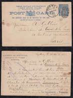 New South Wales Australia 1902 Stationery Postcard SYDNEY X PARIS France Private Imprint Chambre De Commerce Francaise - Covers & Documents