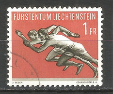 LIECHTENSTEIN 1956 Used Stamp Sport - Usati