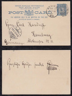 New South Wales Australia 1902 Stationery Postcard SYDNEY X HAMBURG Germany - Covers & Documents