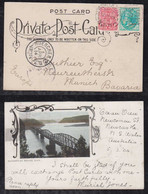 New South Wales Australia 1904 Picture Postcard BROOKLYN HAWKESBURY RAILWAY BRIDGE To Munich Germany Bavaria - Briefe U. Dokumente