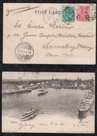 New South Wales Australia 1904 Picture Postcard SYDNEY X SONNEBERG Germany Harbor Circular Quay - Covers & Documents