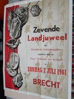 Zevende LANDJUWEEL Der KEMPISCHE SCHUTTERSGILDEN ( Oge Gilderaad Der Kempen ) 2 Juli 1961 Te BRECHT ! - Posters
