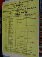 Openbare VERKOOP Op 30 Novembe 190? > ESSCHEN ( Kenis Calmpthout-Esschen ) Erfenis Jacobus KERSTENS ( Bomen, Bomen... ) - Posters