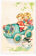 ILL-735  WILLY SCHERMELE : Boy And Girl In Car - Schermele, Willy