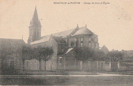 NEUVILLE-de-POITOU. - Champ De Foire Et Eglise. Carte RARE - Neuville En Poitou