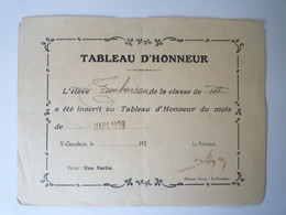 2022 - 2218  SAINT-GAUDENS  :  TABLEAU D'HONNEUR  1928   XXX - Non Classés