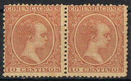 Par Sellos 10 Cts Alfonso XIII Tipo Pelón,  Edifil Num 217A ** - Unused Stamps