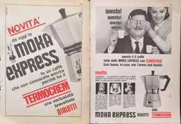 1966 - MOKA EXPRESS TERMOCREM Caffe - 2 Pag. Pubblicità Cm. 13 X 18 - Servilletas Publicitarias