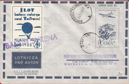 1958 Balloon Mail - Balloon Flight Over The Tatra Mountains  | SYRENA - Ballonnen