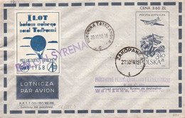 1958 Balloon Mail - Balloon Flight Over The Tatra Mountains  | SYRENA - Globos