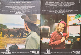 1968 - ALITALIA - 2 Pag. Pubblicità Cm. 13 X 18 - Publicités