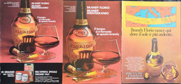 1970 - BRANDY FLORIO  - 3 Pag. Pubblicità Cm. 13 X 18 - Alcoolici