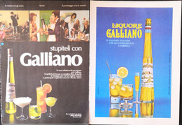1972 - LIQUORE GALLIANO - 2 Pag. Pubblicità Cm. 13 X 18 - Spiritus